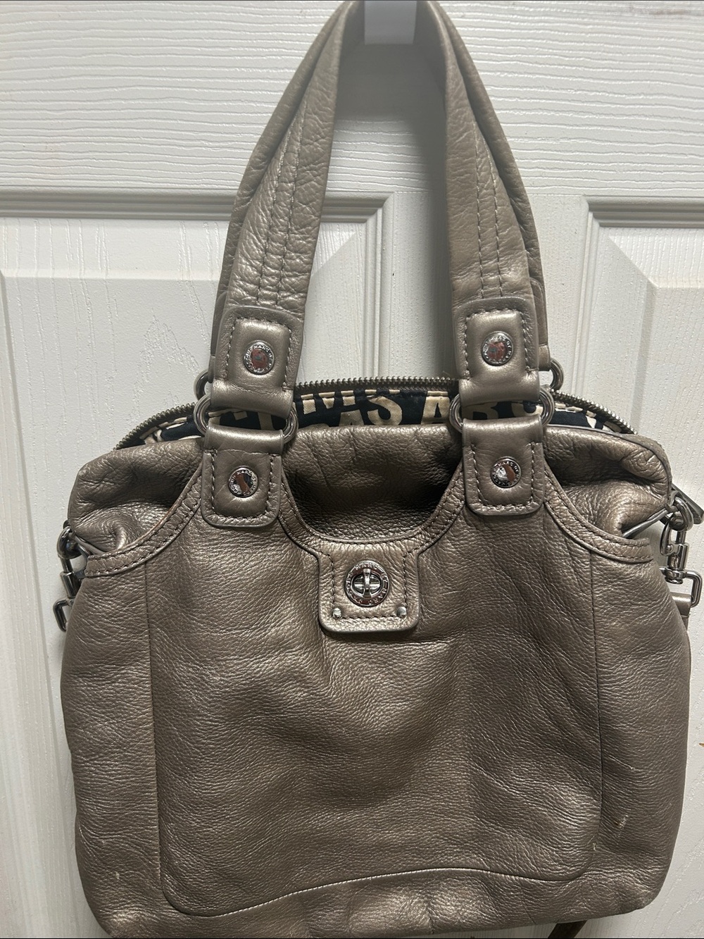 Marc by Marc Jacobs Taupe Leather Shoulder Bag